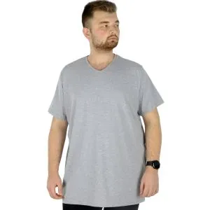 Büyük Beden T-Shirt V Yaka Likralı 20150 Grimelanj