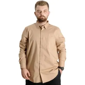 Büyük Beden Erkek Ukol Cep Lycra Poplin 20350 Kahverengi
