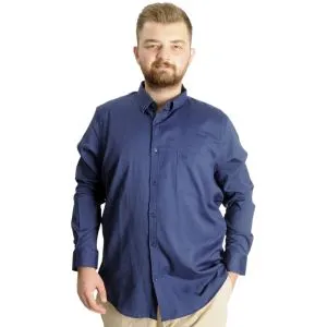Büyük Beden Erkek Gömlek U.Kol Cepli Oxford 20366 Lacivert