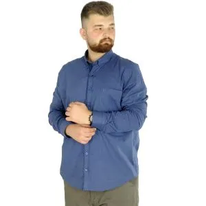 Big Size Men Linen Shirt with Lycra Band Collar 20388 Green