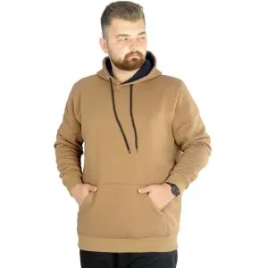 Big Tall Men Hooded Sweatshirt Basic 20562 Green