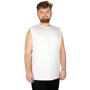 Big-Tall Men Sleeveless T-Shirt 20003 White