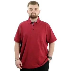 Big-Tall Men Polo T-Shirt With Pocket 20552 Burgundy