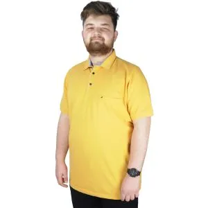 Big-Tall Men Polo T-Shirt With Pocket 20552 Mustard