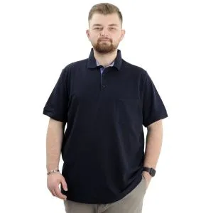 Big-Tall Men Polo T-Shirt With Pocket 20552 Navy Blue