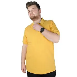 Big-Tall Men Polo T-Shirt Embroidered 20553 Mustard
