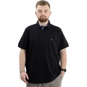Big-Tall Men Polo T-Shirt Embroidered 20553 Black