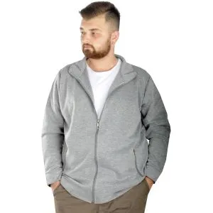 Buyuk Beden Erkek Hırka Fermuarlı Stell Dik Yaka 20571 Gri