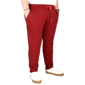 Big Size Men Sweatpants Narrow Trotters 20504 Burgundy
