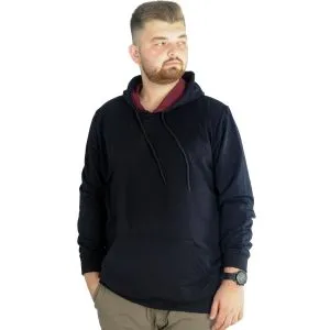 Men Sweatshirt Bicycle Collar Basic 20131 Black