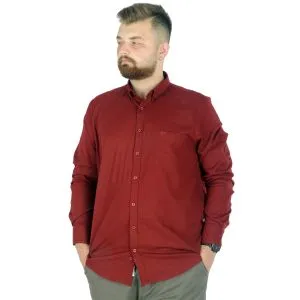 Big Size Men Linen Shirt with Lycra Band Collar 20388 Green