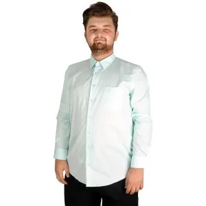 Big-Tall Mens Classic Shirt With Pocket and Lycra 20350 Mint Green