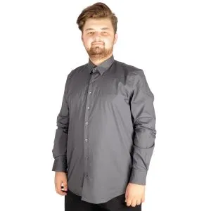 Big-Tall Mens Classic Shirt With Lycra 20351 Smoke