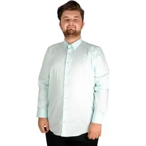 Big-Tall Mens Classic Shirt With Lycra 20351 Mint Green