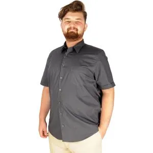 Big Size Mens Shirt With Pocket 20352 Smoke