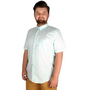 Big Size Mens Shirt With Pocket 20352 Mint Green