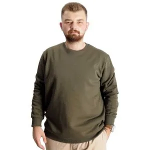 Big-Tall Men Sweatshirt Round Collar 20131 Khaki
