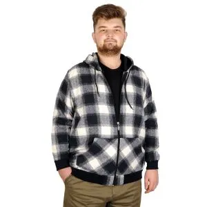 Big Tall Men Hooded Sweatshirt 20579 Navy Blue