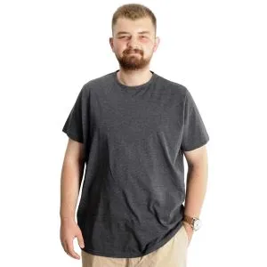 Büyük Beden Erkek T-Shirt Basic 20031 Antramelanj