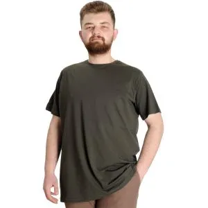 Büyük Beden Erkek Tshirt Bisiklet Yaka Basic 20031 Haki