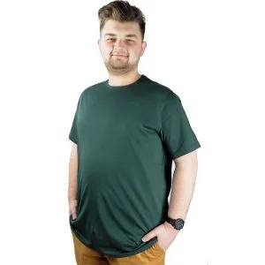 Büyük Beden Erkek Tshirt Bisiklet Yaka Basic 20031 Nefti