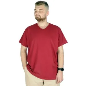 Big-Tall Men V Collar T-Shirt with Lycra 20150 Burgundy