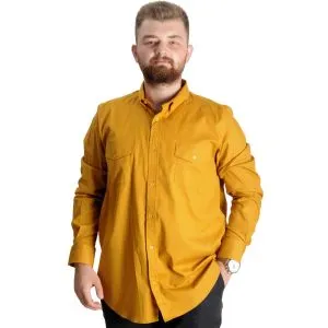 Big-Tall Men's Classic Gabardine Shirt 20360 Mustard