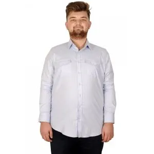Big-Tall Men's Classic Gabardine Shirt 20360 Blue