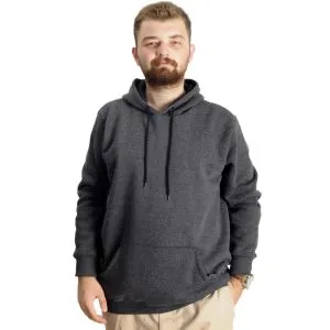 Big Tall Men Hooded Sweatshirt Basic 20562 Antramelange