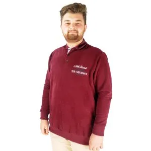 Big Tall Men Sweat Thessaloniki Embroidered 20442 Burgundy
