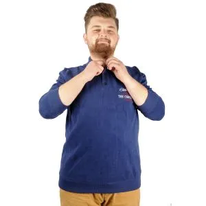 Big Tall Men Sweat Thessaloniki Embroidered 20442 Indigo Blue