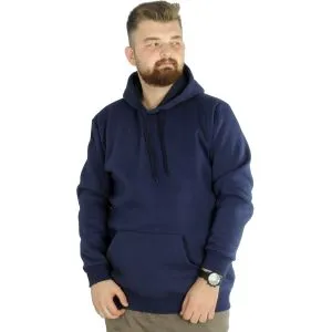 Big Tall Men Hooded Sweatshirt Basic 20562 Indigo Blue