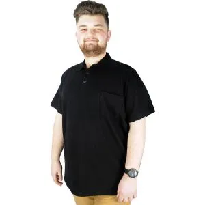 Big-Tall Men's Classic Short Sleeve Polo T-Shirts With Pocket 20550 Black