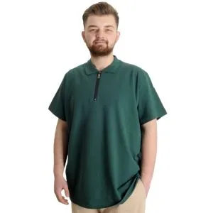 T-shirt Polo Likralı Fermuarlı Yaka 21029 Nefti