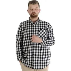 Big Tall Men Shirt Plaid Lumberjack 21394 White