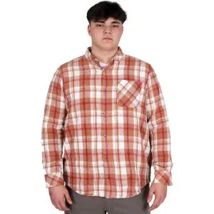 Büyük Beden Erkek Gömlek Ekose Oduncu 21394 Kiremit