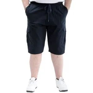 Big Size Mens Capri Cargo with pocket Beli Bağlamalı VALENCIA 21404 Navy Blue