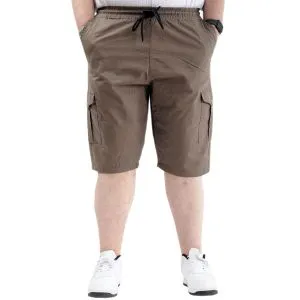 Big Size Mens Capri Cargo with pocket Beli Bağlamalı VALENCIA 21404 Toprak