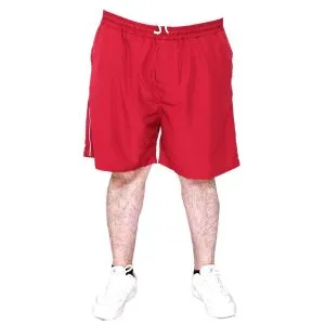 Big-Tall Men Swim Shorts White Line 21451 Burgundy