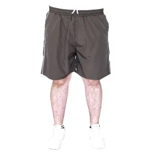 Big-Tall Men Swim Shorts White Line 21451 Khaki