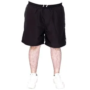 Big-Tall Men Swim Shorts White Line 21451 Black