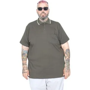 Men s Polo T shirt Pocket Lycra Single Jersey 21558 Khaki