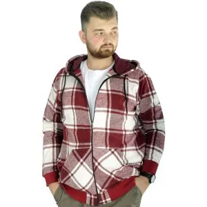 Big Tall Men s Lumberjack Sweat with Pocket 21574 Burgundy