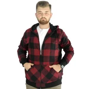 Big Tall Men s Lumberjack Sweat with Pocket 21574 Burgundy