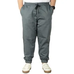 Big Size Men Linen Jogger Pants Spring 21911B Anthracite