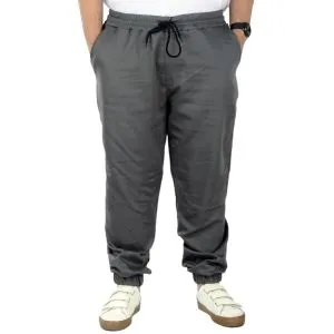 Big Size Men Linen Jogger Pants Spring 21911B Smoked