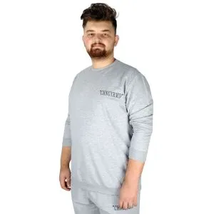 Men Sweatshirt Bicycle Collar Basic 20131 Anthramelange (Gray) Color