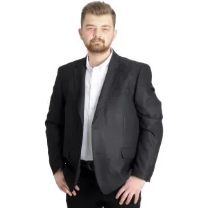 Big-Tall Men Blazer Jacket Perfecto Plus 21022 Black
