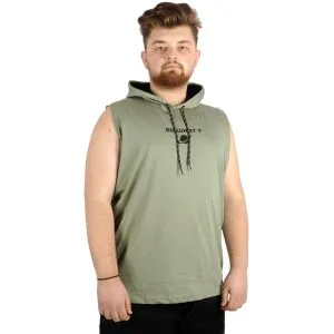 Big-Tall Men Sleeveless Hooded T-Shirt So What? 21126 Green