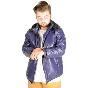 Big-Tall Mens Hooded Basic Jacket 210341 Navy Blue